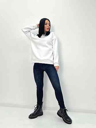 Жіночий теплий батник "Wear" Турція оптом | Батал Білий, 50-52 Київ