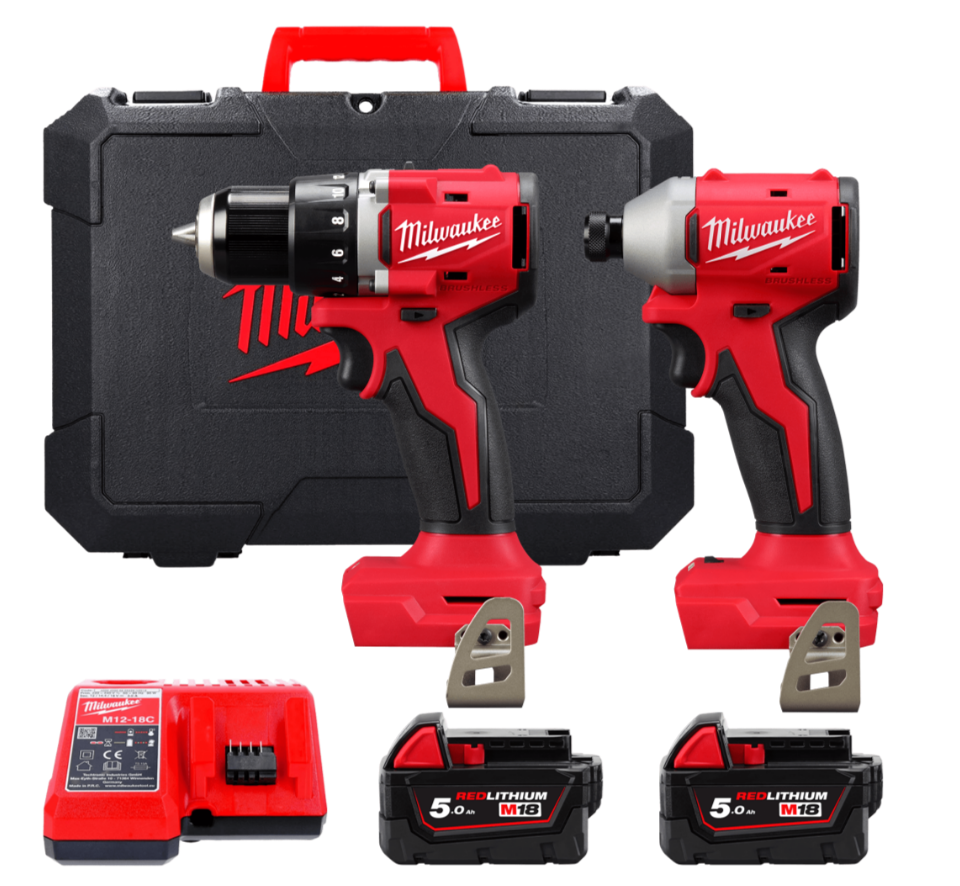 Набор из двух инструментов бесщеточных аккумуляторных M18 BLCPP2B-502C (M18 BLDDRC, M18 BLIDRC, зарядное.устройство, 2 аккумулятора, Одесса - изображение 1