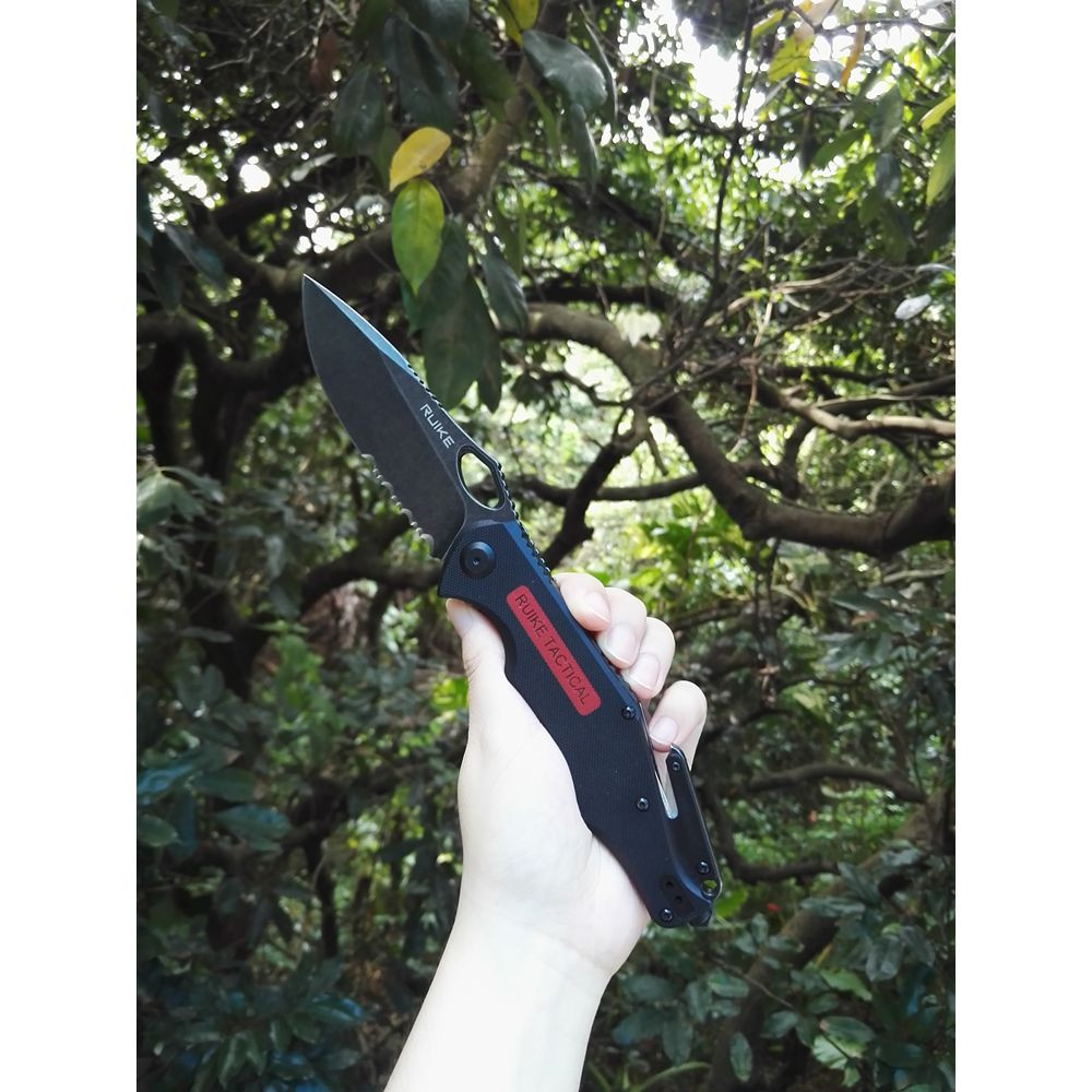 Ніж складаний мисливський Ruike M195, (10.8 см) D2 / G10 чорний Київ - фото 16