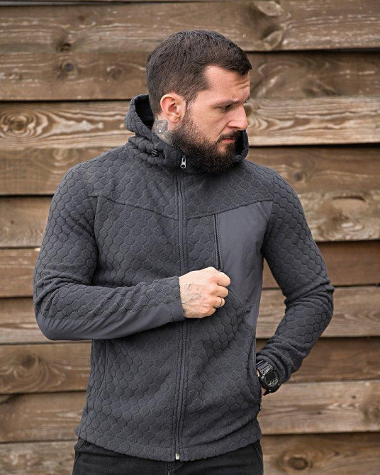 Тактическая флисовка KM URBAN grey ПП8056 Одесса - изображение 2