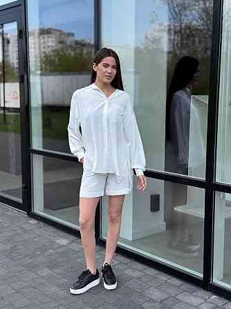 Костюм-тройка женский летний с шортами и брюками Белый XS-S Харьков