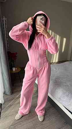 Жіночий стильний теплий корсетний комбінезон двосторонній фліс Рожевий, 44/46 Одеса