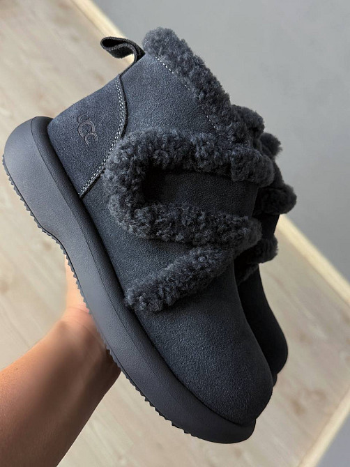Ботинки женские Hengji 13-9 угги замшевые на меху с опушкой серые, 36, 23 см Киев - изображение 9