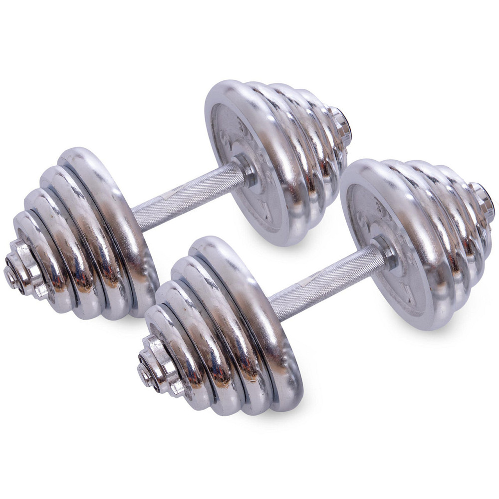 Гантели разборные хромированные 2 по 15 кг SP-Sport-80002-30 Киев - изображение 1