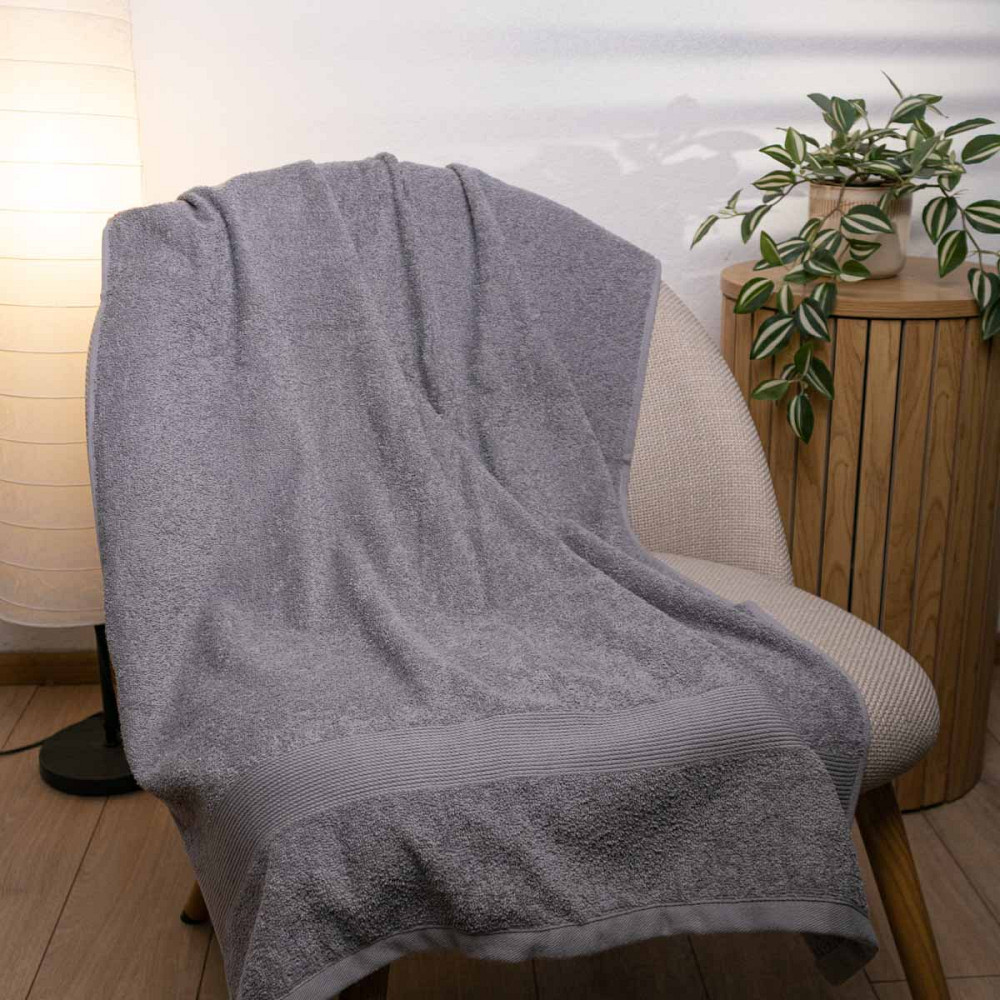 Махровое полотенце среднего размера с Бордюром GM Textile 50х90см 400г/м2 (Серый) Сумы - изображение 6