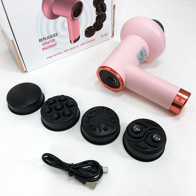 Массажер для тела мощный массажер Deep Rolling Massager, Вибро для шеи Массажер-подушка PD-27 Львов - изображение 7