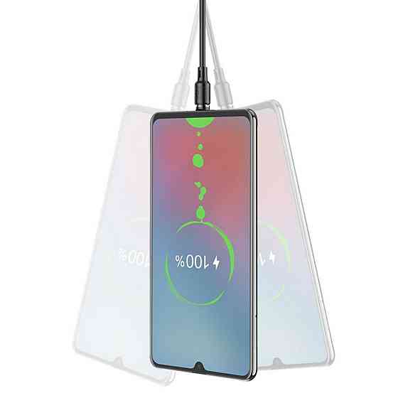 Кабель HOCO X52 USB - Micro 2.4A, 1m, PVC, PVC конектори, magnetic, колір чорний 6931474735539 Одеса