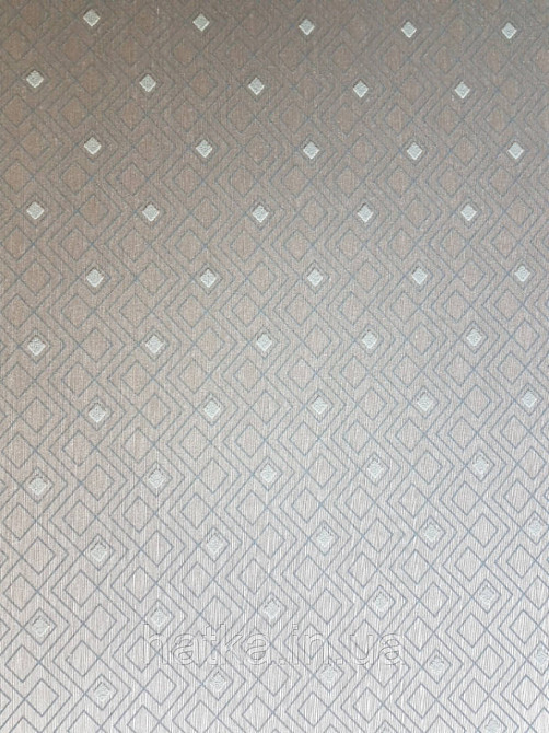 Текстильні шпалери на флізеліновій основі Cador Rasch Textil 086606 бежева основа ромби геометрія блакитні Київ - фото 1