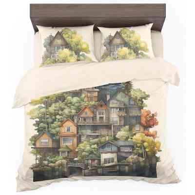 Постільна білизна Home Line Хатки, бязь, полуторний (184468) Вінниця