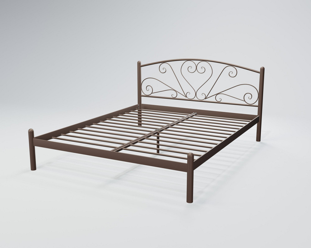 Кровать двухспальная KarissaDesign 140х200 темно-коричневый Киев - изображение 1