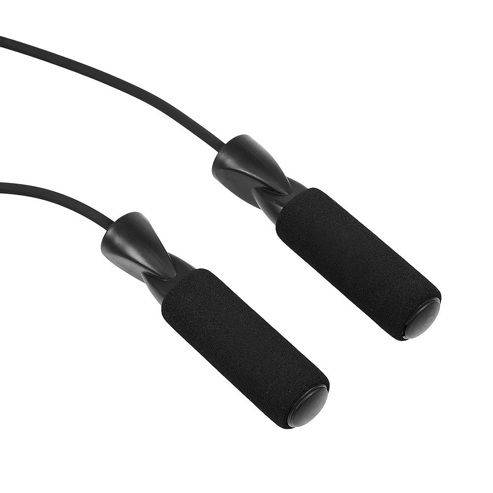 Скакалка швидкісна, гімнастична для тренувань і кросфіту з підшибниками, спортивна довжина 2.8 м, чорна Кам'янець-Подільський - фото 2