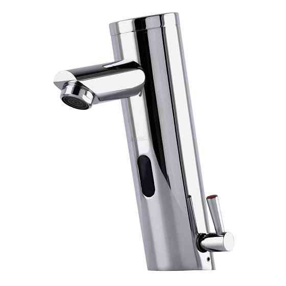 Змішувач сенсорний для умивальника HOTEC 19.111-DC/AC (220V/6V) з трансформатором,латунний Hot/Cold Луцк