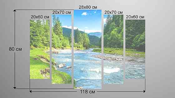 Модульна картина Гірська річка Art-159_5 Київ