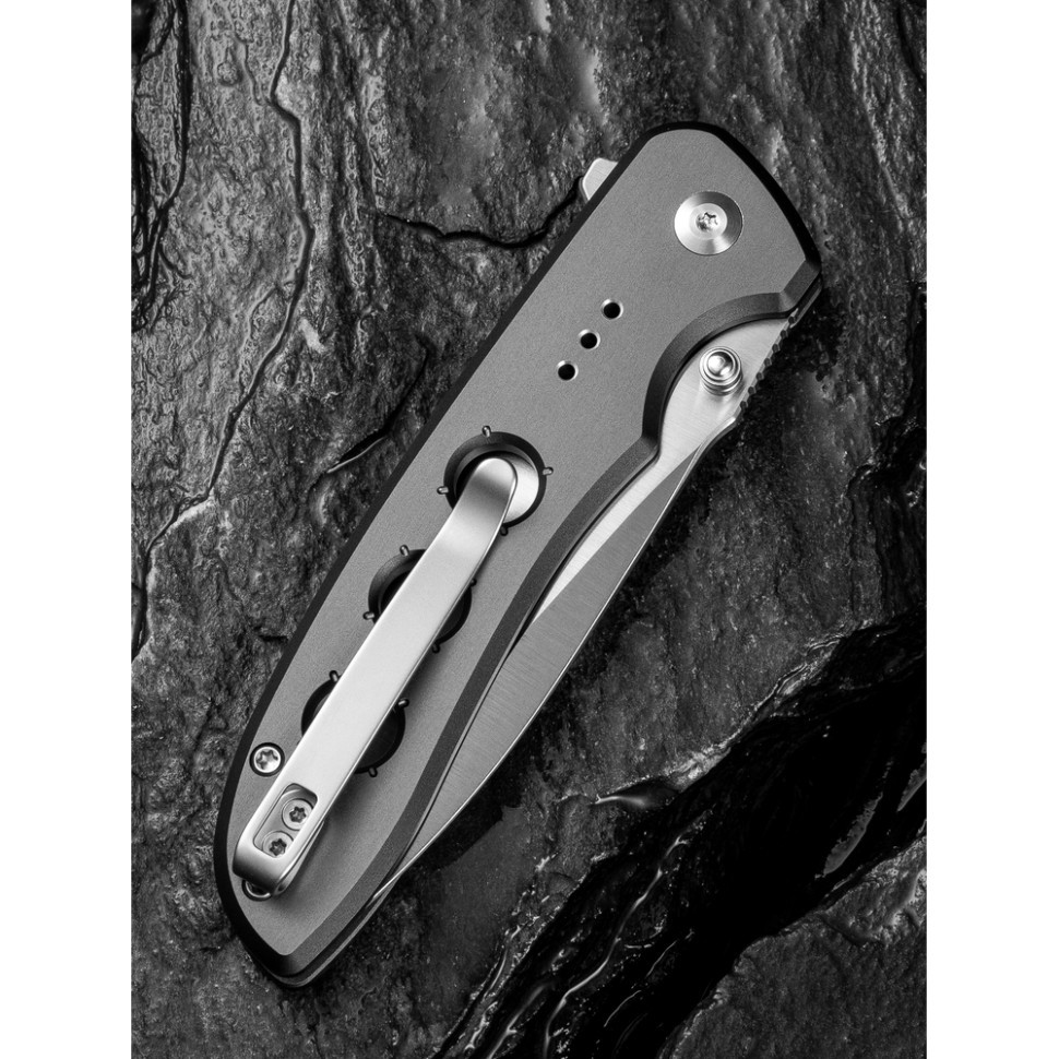 Ніж складаний туристичний Civivi Hyperpulse, (8.9 см) 14C28N / Aluminum сірий Киев - изображение 14