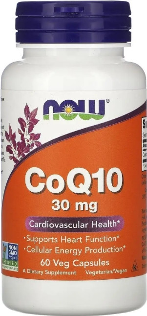 Коензим Q10 підтримка роботи сердця Now Foods CoQ10 30 мг 60 вег капс Київ - фото 1