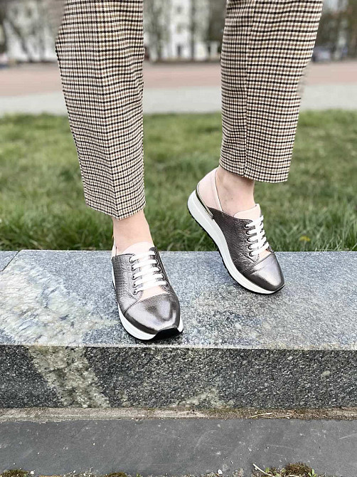 Sothby 's Кросівки жіночі Sothby 's K-810 темн.срібло+пудра (весна-осінь, шкіра натуральна) (33 Коломыя - изображение 7