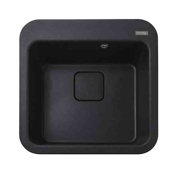 Гранітна мийка Globus Lux BARBORA чорний металік 510х510мм-А0001 Київ