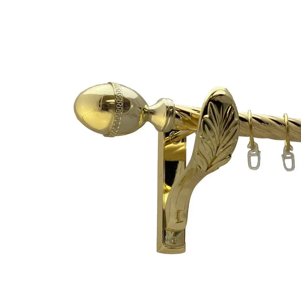 Карниз Orvit Фарже металевий однорядний ретро скручена труба кільце металеве Золото 25 мм 300 см (00-00010802) Львов - изображение 1