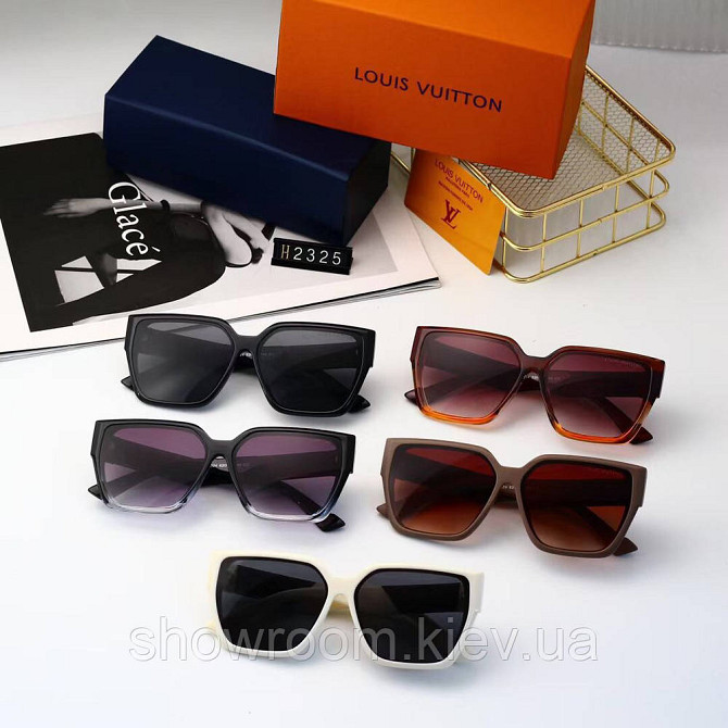 Жіночі сонцезахисні окуляри LV (1324) brown Київ - photo 2