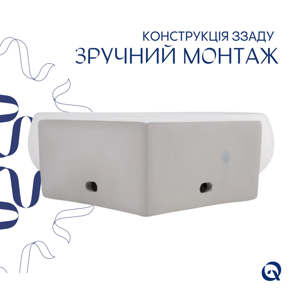 Раковина Qtap Leo 380x360x130 White QT11115010WN Київ - фото 5