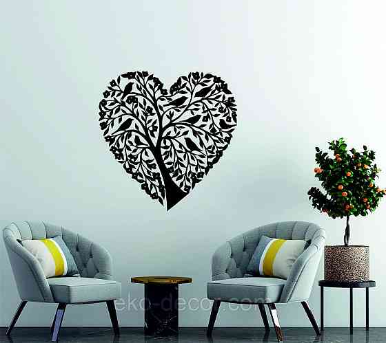 Декоративное настенное 3D Панно «Птицы Сердце» Декор на стену с объемом Киев