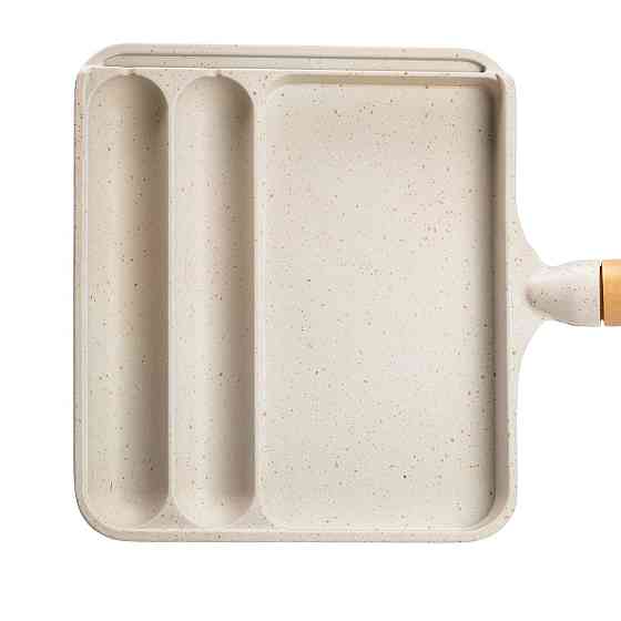 Сковорода прямокутна на 3 секції з антипригарним покриттям бежева HP39572W Коломия