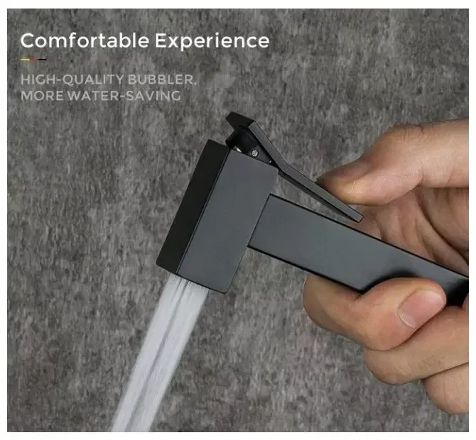 Гігієнічний душ прихованого монтажу GAPPO G7217-6 чорний Київ - фото 5