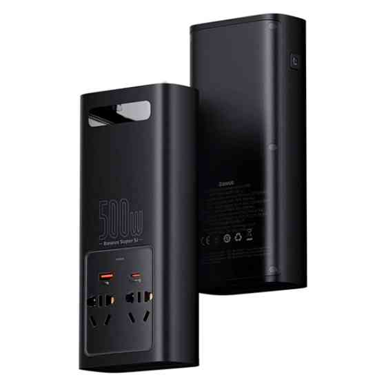 Автомобільний інвертор Baseus In-Car Inverter 500W 220V CN EU CGNB000101 (Чорний) Миколаїв