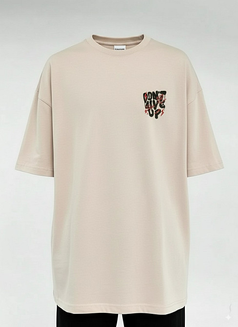 Футболка чоловіча с принтом  46 Бежева 2664092785 Дніпро - фото 2