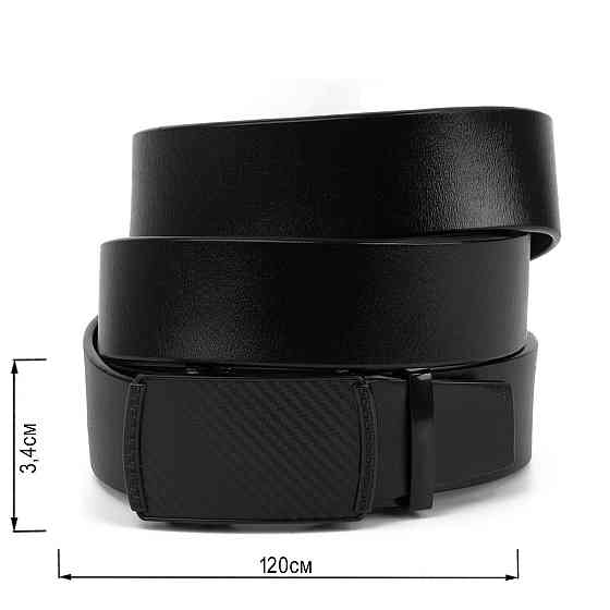 Ремень мужской c пряжкой мелкий ромб Vintage 20285 Черный Киев