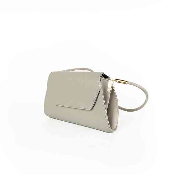 Сумка жіноча, стильний клатч, маленька сумочка через плече, міні сумка зі шкірозамінника, Сіра Кам'янець-Подільський