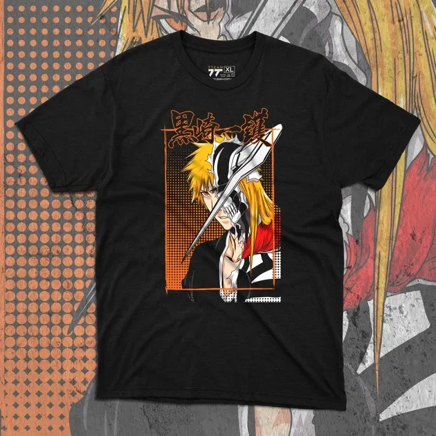 Футболка для підлітка хлопчика з принтом Блич Ичиго Куросаки 3 Розмір 160 Anime10642 Дніпро - фото 1