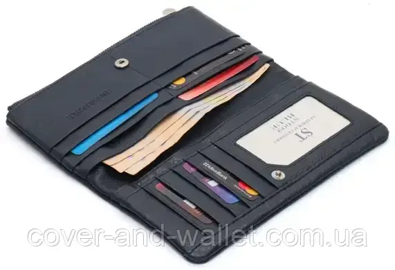 Тонкий пудровий жіночий гаманець купюрник із шкіри ST 009 Київ - фото 3