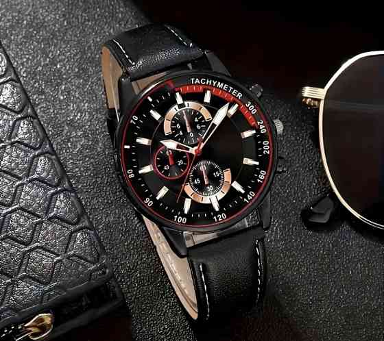 Подарочный набор для мужчин Черепаха наручные часы с 4 браслетами красный Киев