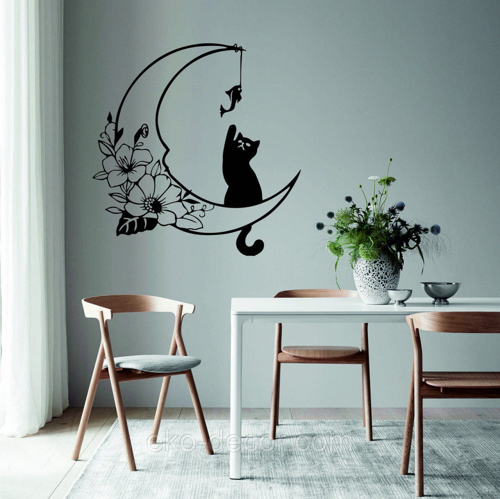 Декоративное настенное 3D Панно «Котёнок» Декор на стену с объемом 90*86 см, Черный Киев - изображение 8