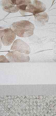 Обои виниловые на флизелине Rasch County Living метровые листья ветки цветы прованс коричневые серые на белом Киев