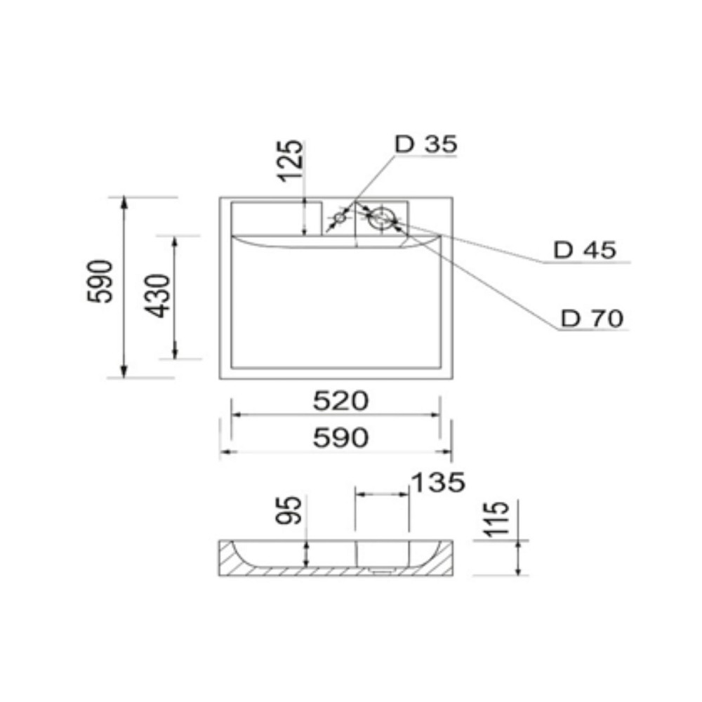 Раковина на пральну машину Qtap Arvin 595x595x115 мм, White QTARV2365WHI48575 Київ - фото 2