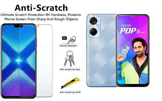 Защитное стекло NeoGlass для Tecno POP 6 Pro (BE8) – ультрапрозрачное и устойчивое Киев