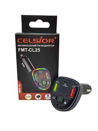 FM-Трансмітер CELSIOR FMT-CL25 12-24V, 3.1A Bluetooth Вінниця