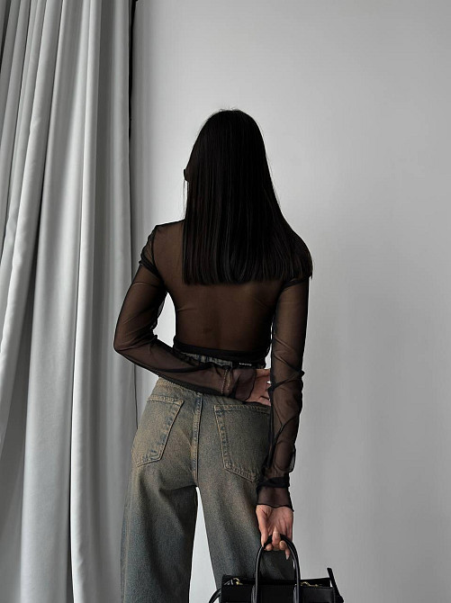 Жіночий привабливий топ сітка з імітацією ліфа стрейч сітка + віскоза Одеса - фото 2