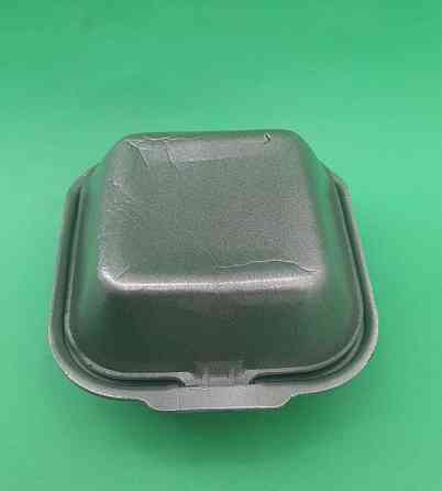 Ланч-бокс з спіненого полістиролу з кришкою (123*133*78) Чорний HP-7 (250 шт) Харків