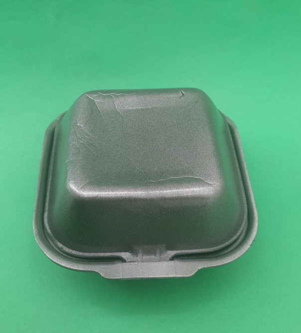 Ланч-бокс з спіненого полістиролу з кришкою (123*133*78) Чорний HP-7 (250 шт) Харків - фото 1