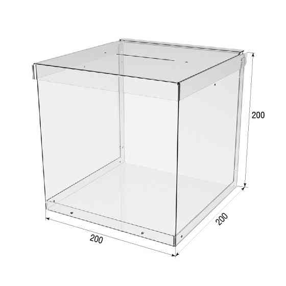 Ящик для пожертвований EKOSTAR 200х200х200 ПЕТ 1.5 мм. Объем 8 литров Киев