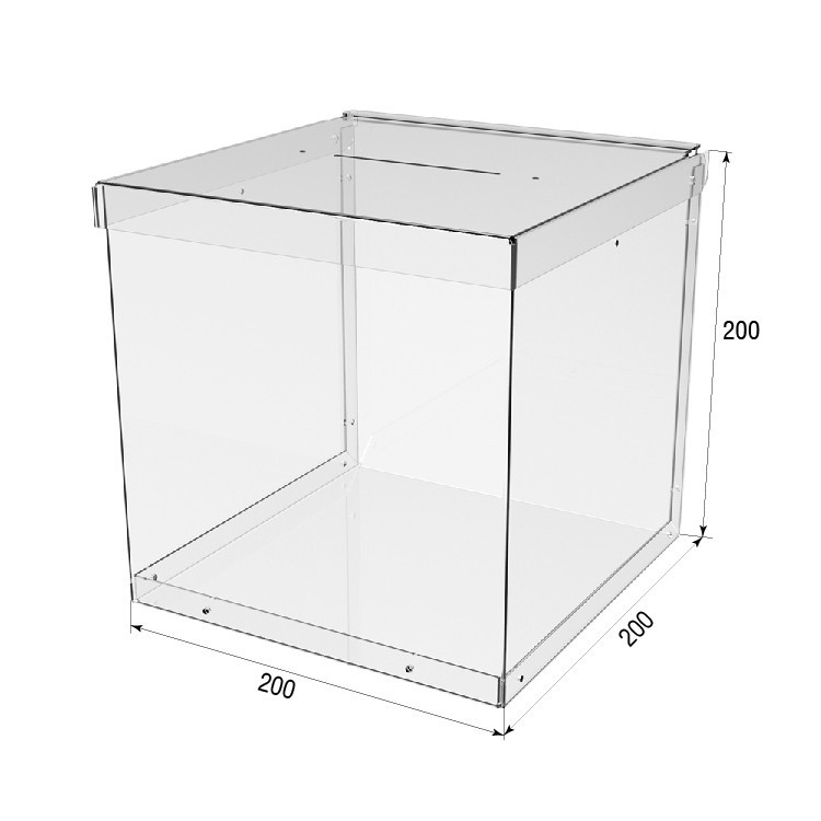 Ящик для пожертвований EKOSTAR 200х200х200 ПЕТ 1.5 мм. Объем 8 литров Киев - изображение 4