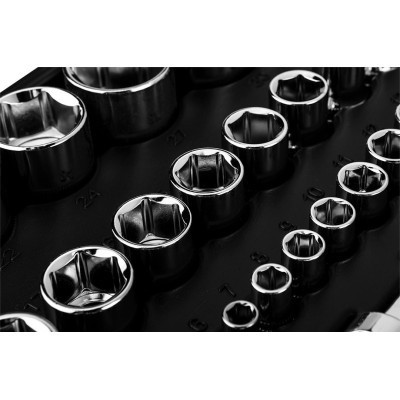 Набор головок Neo Tools 110шт, 1/2", 1/4", CrV, кейс (10-066) Винница - изображение 12