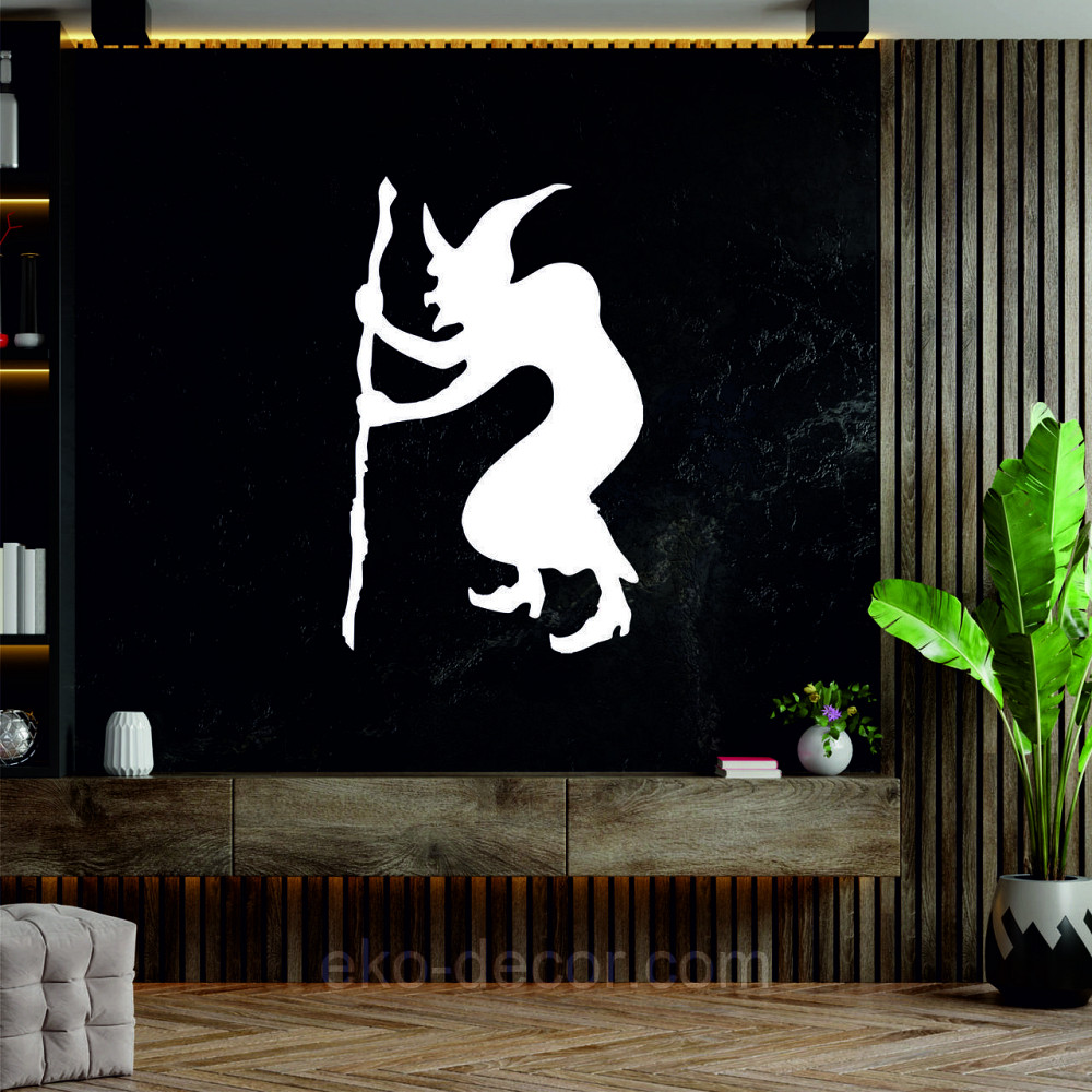 Декоративне настінне Панно «Ведьма», Декор на стіну 70*44 см, Білий Київ - фото 5