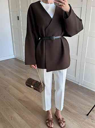 Жіноче класичне стильне пальто на підкладці з поясом турецький кашемір Одеса