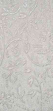 Обои виниловые на флизелине Marburg Aura метровые маленькие цветы бирюзовые серебристые на белом структурные Киев