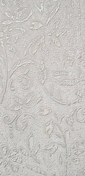 Обои виниловые на флизелине Marburg Aura метровые маленькие цветы бирюзовые серебристые на белом структурные Киев - изображение 2