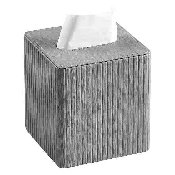 Салфетница настольная из эко-кожи, серый цвет Киев